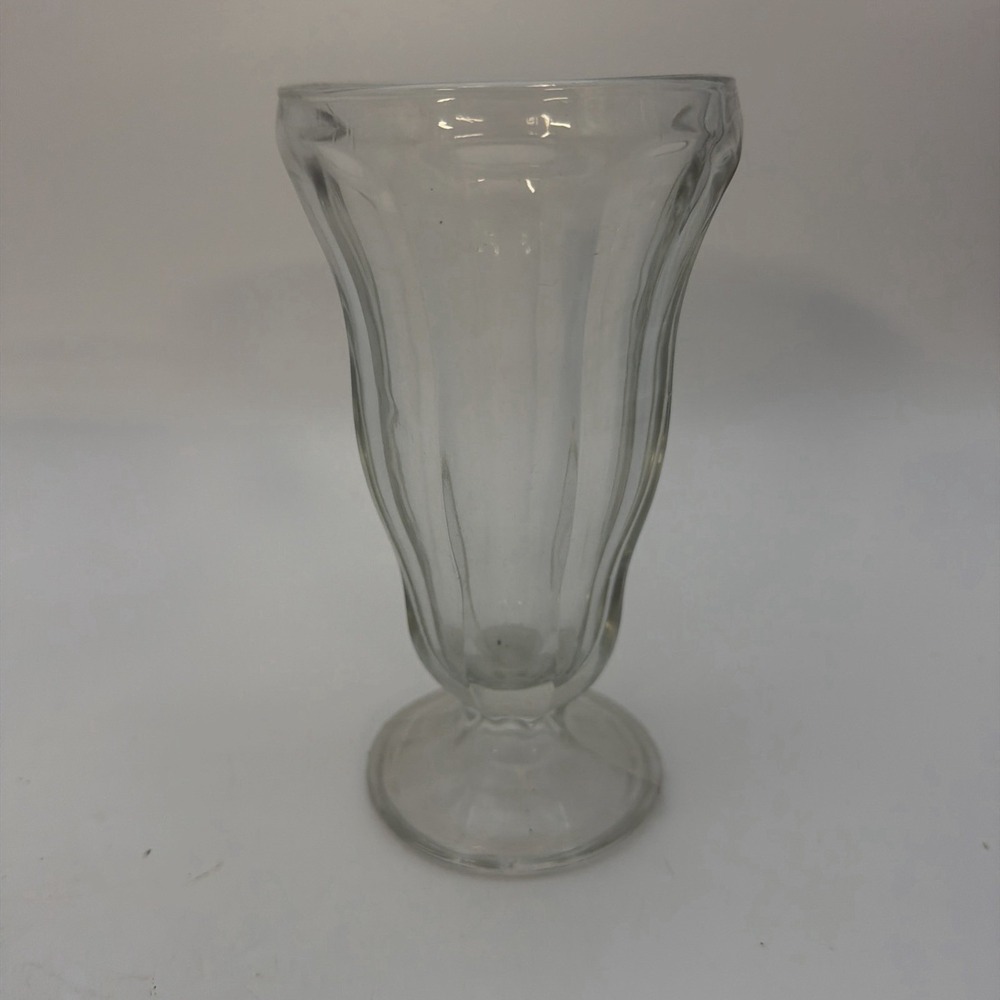 Vintage Anchor Hocking Clear Soda Fountain Sunday Glass Milkshake Tumbler